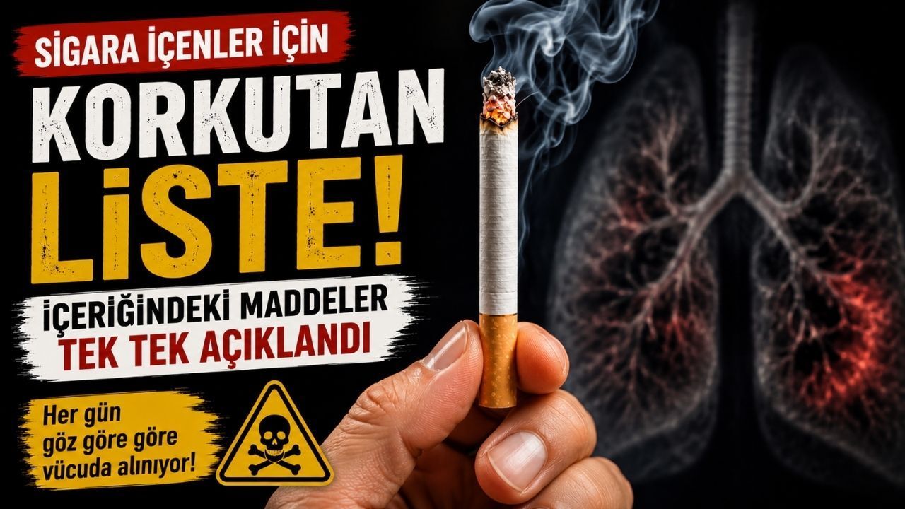Sigara İçenler İçin Korkutan Liste! İçeriğindeki Maddeler Tek Tek Açıklandı