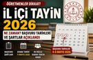 İl İçi Tayin 2026 Başvuruları Başladı: MEB Takvimi ve Şartlar