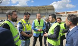 STADYUM İNŞAATINI İNCELEDİ