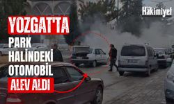 Yozgat'ta Park Halindeki Otomobil Alev Aldı