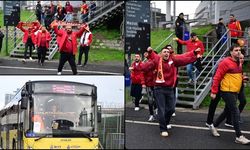 Galatasaray taraftarları, Fenerbahçe derbisi için Kadıköy'e hareket etti