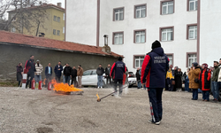 Yozgat İl Sağlık Müdürlüğünde Yangın Söndürme Eğitimi Veridi