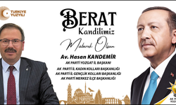 Başkan Kandemir'den Berat Kandili İçin Anlamlı Mesaj