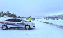 Yozgat'ta Jandarma Yol Kontrolünü Sağlıyor