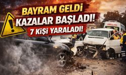 Bayram Geldi Kazalar Başladı: 7 Kişi Yaraladı!