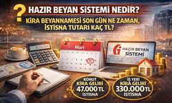 Hazır Beyan Sistemi Nedir? Kira Beyannamesi Son Gün Ne Zaman, İstisna Tutarı Kaç TL?