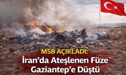 MSB Açıkladı: İran'da Ateşlenen Füze Gaziantep'e Düştü
