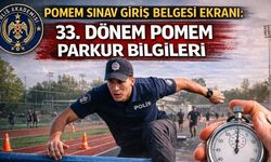 POMEM Sınav Giriş Beglesi Ekranı: 33. Dönem POMEM Parkur Bilgileri