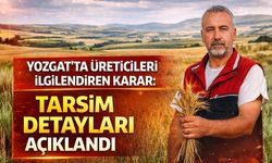 Yozgat’ta Üreticileri İlgilendiren Karar: Tarsim Detayları Açıklandı