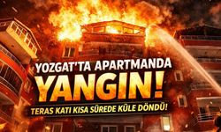 Yozgat’ta Apartmanda Yangın! Teras Katı Kısa Sürede Küle Döndü