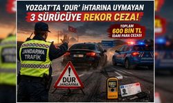 Yozgat'ta Dur İhtarına Uymayan 3 Sürücüye Rekor Ceza