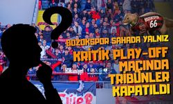 Kritik Play-Off maçında tribünler kapatıldı:  Bozokspor sahada yalnız