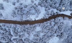 Görenler Gözlerine İnanamadı! Yozgat’ta Nisan Karı Dron Görüntülendi