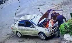 Araba Yangınına Nefesle Müdahale Görenleri Şaşırttı