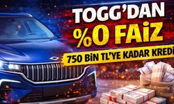 TOGG’dan Sıfır Faiz Fırsatı: 750 Bin TL’ye Kadar Kredi Veriliyor!