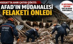 Yozgat’ta Ahır Çatısı Çöktü: AFAD’ın Müdahalesi Felaketi Önledi