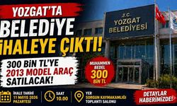 Yozgat'ta Belediye İhaleye Çıktı: 300 bin TL'ye 2013 Model Araç Satılacak!