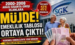 2000-2008 Arası Sigorta Girişi Olanlara Müjde: Emeklilik Tablosu Ortaya Çıktı