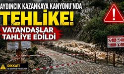 Aydıncık Kazankaya Kanyonu’nda Tehlike! Vatandaşlar Tahliye Edildi