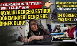 65 yaşındaki Remziye teyzenin "sınıfta kalma" azmi
