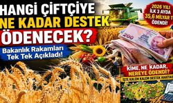 Hangi Çiftçiye Ne Kadar Destek Ödenecek? Bakanlık Rakamları Tek Tek Açıkladı