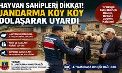 Hayvan Sahipleri Dikkat! Jandarma Köy Köy Dolaşarak Uyardı