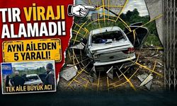 Tır virajı alamadı: Aynı aileden 5 kişi yaralandı