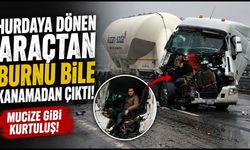 Hurdaya Dönen Araçtan Burnu Bile Kanamadı
