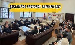 Şefaatli'de Protokol Bayramlaştı