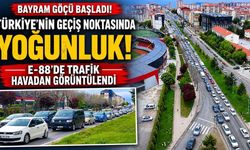 Türkiye’nin Geçiş Noktasında Yoğunluk! E-88’de Trafik Dronla Görüntülendi