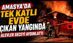 SON DAKİKA! Tek katlı evde çıkan yangın geceyi aydınlattı