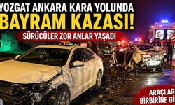 Yozgat Ankara Kara Yolunda Bayram Kazası! Sürücüler Zor Anlar Yaşadı