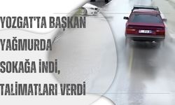 Yozgat'ta Başkan Yağmurda Sokağa İndi, Talimatları Verdi