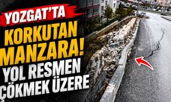 Yozgat’ta Korkutan Manzara! Yol Resmen Çökmek Üzere