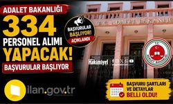 Adalet Bakanlığı 334 Personel Alımı Yapacak: Başvurular Başlıyor