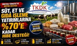 Süt, Et ve Gıda İşleme Yatırımlarına %70’e Kadar Hibe Desteği