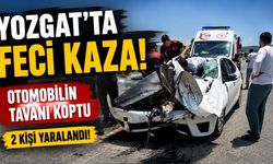 Yozgat'ta Feci Kaza! Otomobilin Tavanı Koptu