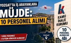 Yozgat’ta İş Arayanlara Müjde:10 Personel Alımı
