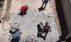 Yozgat Sarıkaya'da Kilitli Parke Çalışmaları Devam Ediyor