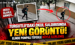 Turgutlu’daki Okul Saldırısında Yeni Görüntü! Elinde Pompalı Tüfekle Böyle İlerlemiş!