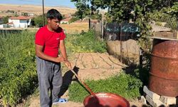Yozgat'ta Kazanlar Kuruldu: Salçalar Kaynatılmaya Başlandı