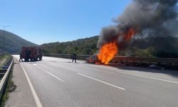 Yozgat’tan Yola Çıkan Otomobil Alev Topuna Döndü