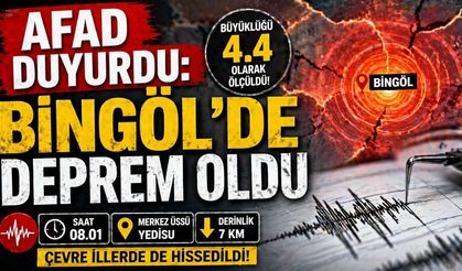 AFAD Duyurdu: Bingöl'de Deprem Oldu