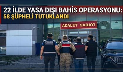 22 İlde Yasa Dışı Bahis Operasyonu: 58 Şüpheli Tutuklandı