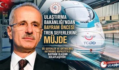 Ulaştırma Bakanlığı’ndan Bayram Öncesi Tren Seferlerine Müjde