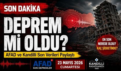 SON DAKİKA DEPREM Mİ OLDU? 23 MAYIS 2026 AFAD / KANDİLLİ SON DEPREMLER || Bugün En Son Deprem Nerede Oldu Kaç Şiddetinde