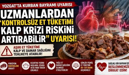 Yozgat’ta Kurban Bayramı Uyarısı: Uzmanlardan “Kontrolsüz Et Tüketimi Kalp Krizi Riskini Artırabilir” Uyarısı