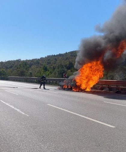Yozgat’tan Yola Çıkan Otomobil Alev Topuna Döndü