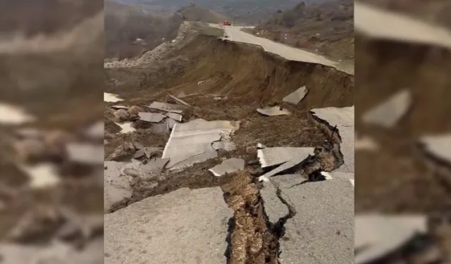 Erzincan-Kelkit karayolu göçtü!