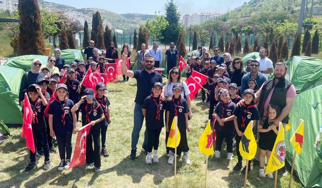 Minik izciler yaz kampı kurdu